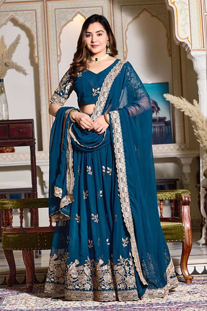 Women's Embroidered Lehenga Choli with Net Dupatta ? Festive & Wedding Wear Set - Image 11
